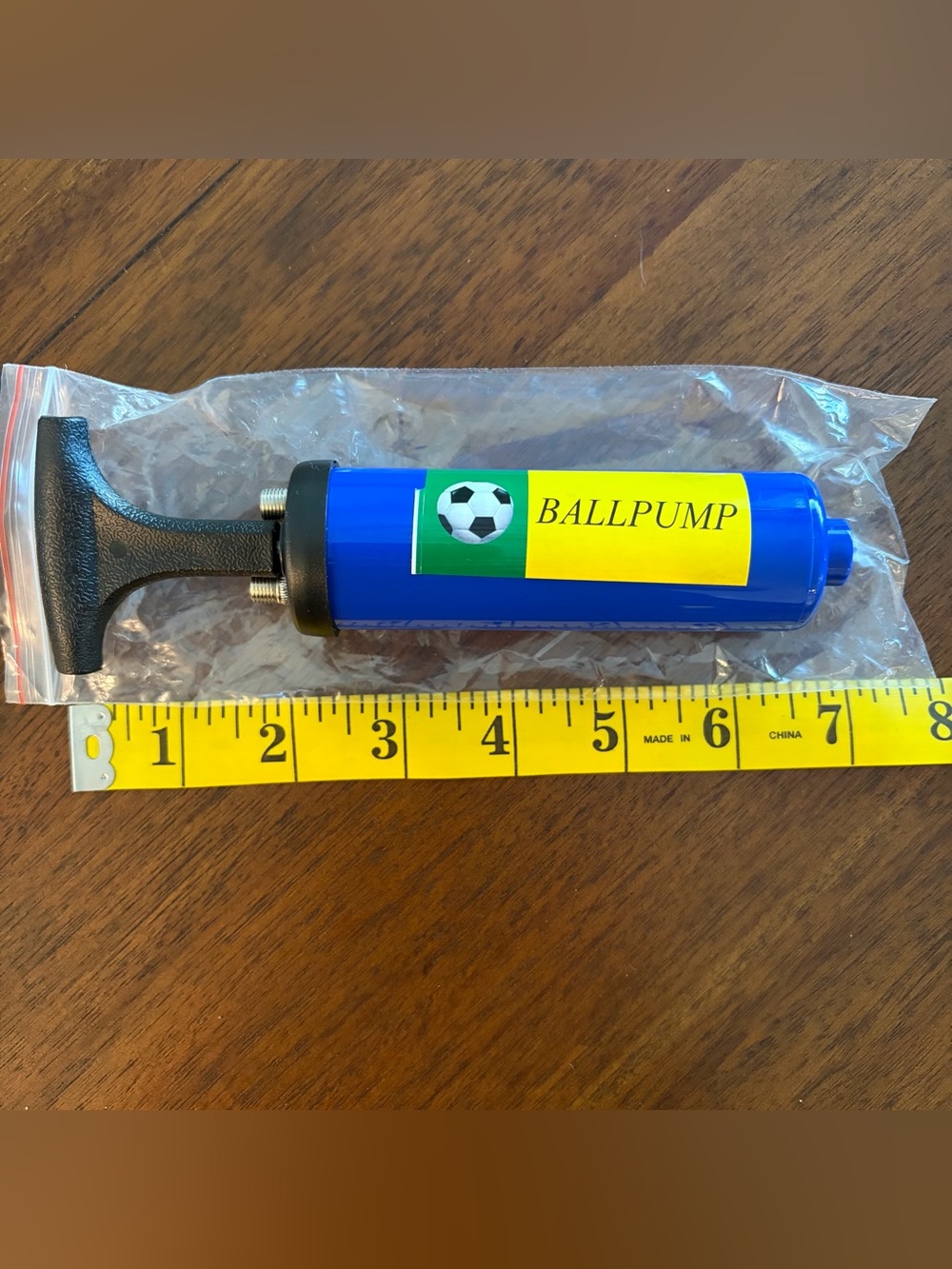 Ball Pump - Blue - Handheld Inflator for Sports Balls - NEW